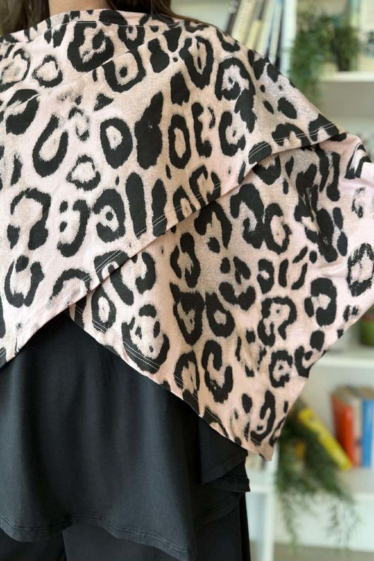 Toka Wraparoo Top Leopard Rose